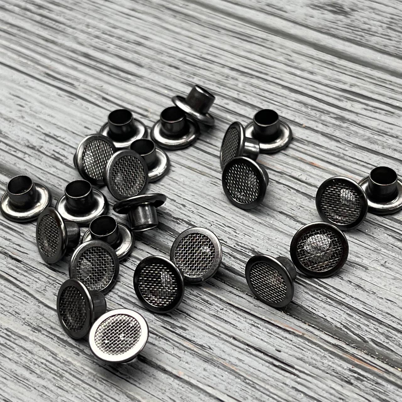 Люверси 5 мм Сітка НЕРЖ Темний Нікель (1000 штук)