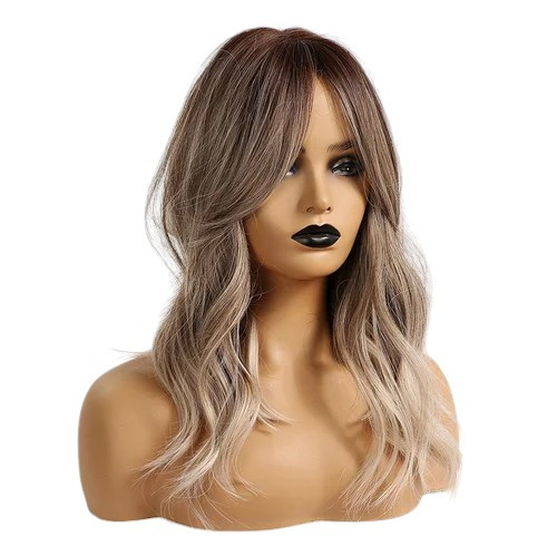 Перука жіноча платиновий блонд, термоволокно DC 250-1