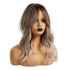 Перука жіноча платиновий блонд, термоволокно DC 250-1, фото 1