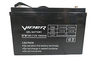 Гелевий акумулятор AGM 12V  100AH Viper 6FM100