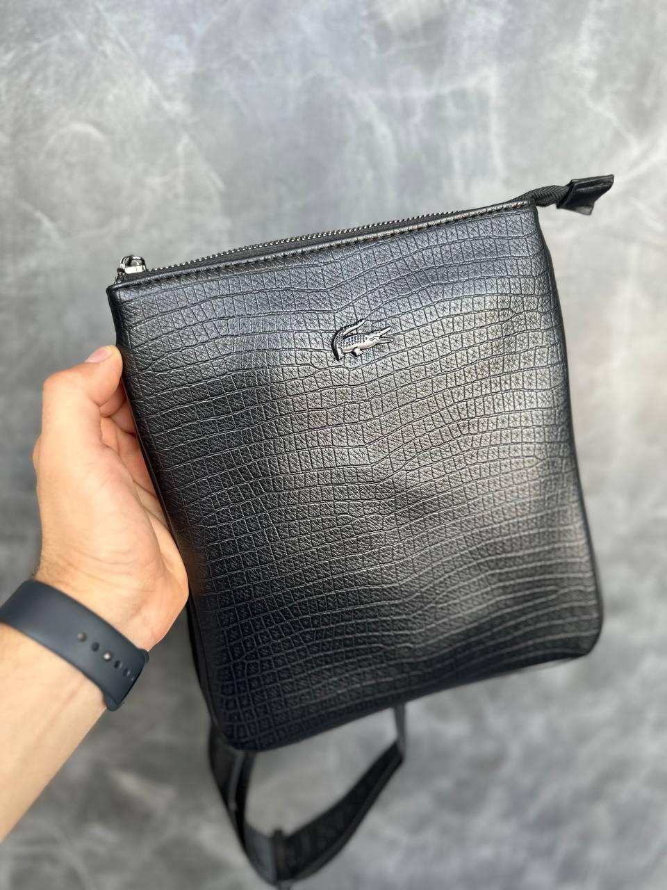 Чоловіча Чорна Сумка Месенджер Lacoste
