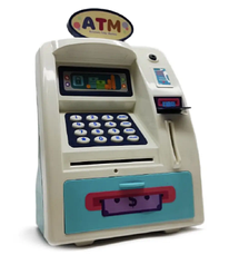 Скарбничка-сейф у формі банківського терміналу ATM WF-3005, біло-синій, фото 5