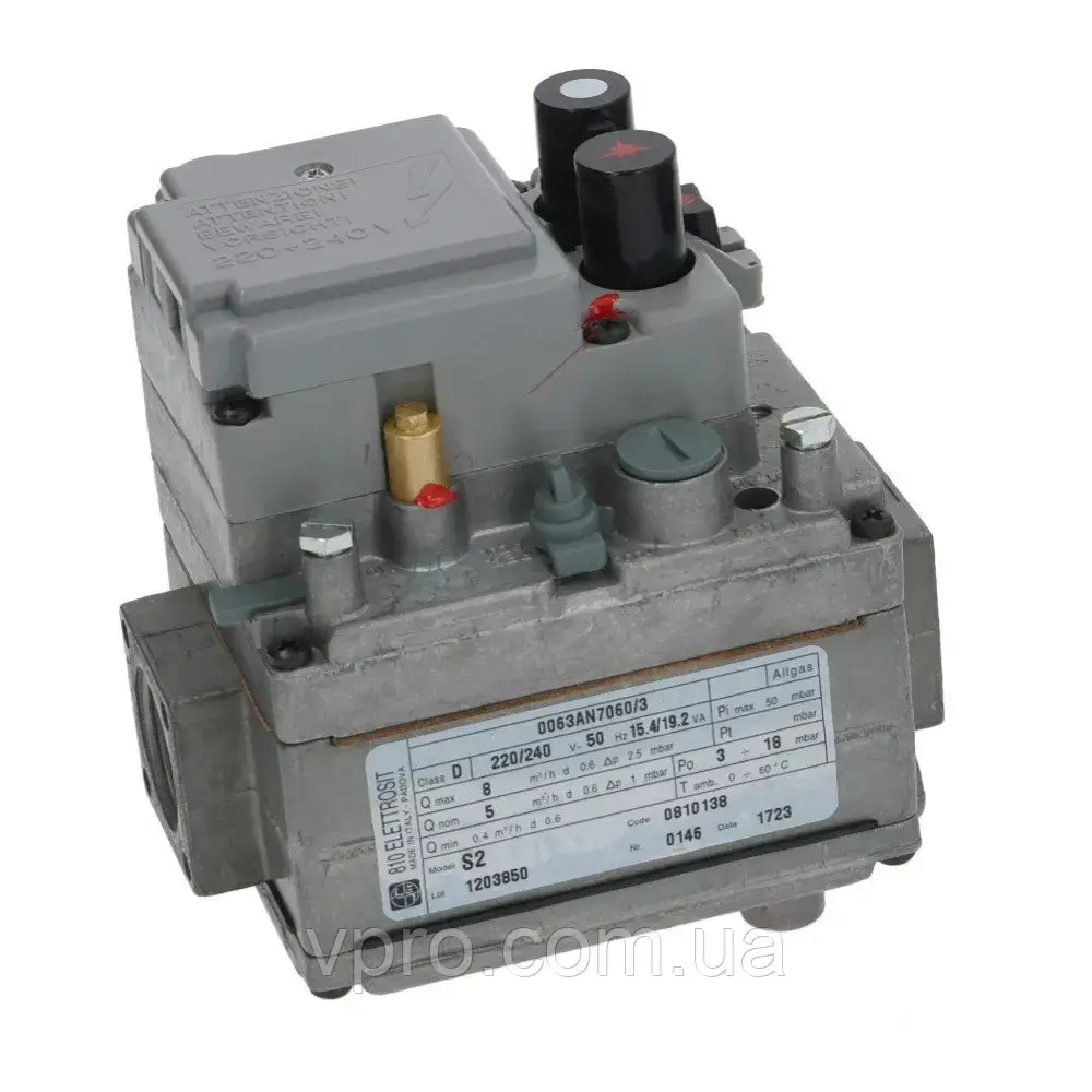 Газовий клапан 810 ELETTROSIT для підлогових котлів 0.810.138
