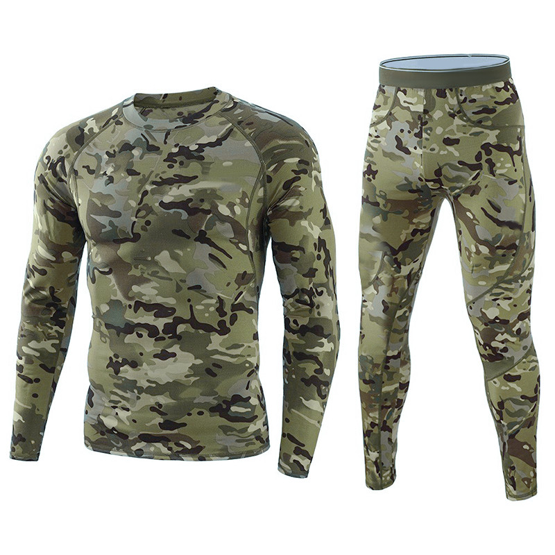 Термобілизна чоловіча Lesko A152 2XL Camouflage Green обтислий однотонний флісовий з високою еластичністю 83 шт.