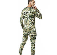 Термобілизна чоловіча Lesko A152 2XL Camouflage Green обтислий однотонний флісовий з високою еластичністю 83 шт., фото 5