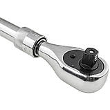 Телескопічна тріскачка 3/8″ (215-315 мм) 72 зубці Vorfal V08544, фото 3