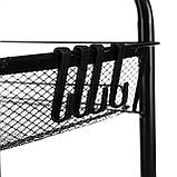 Кухонний стелаж з трьома полицями Ruhhy 24749 на колесах чорний, фото 7