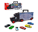 Набір машинок Трейлер з транспортом 3788-33 гараж і 6 машинок, фото 5