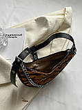 Жіноча сумка 7513 багет тигрова, фото 3