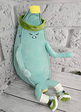 Іграшка Банан сердитий бірюзовий плед-подушка - трансформер 3 в 1 для дітей та дорослих