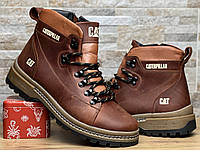 Зимові шкіряні черевики на хутрі CAT Rider Expedition