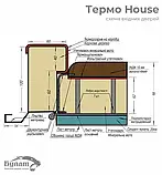 Вхідні двері Булат Термо House 1200мм Kale модель 705/431 темний антрацит / вулична білий атласний, фото 6