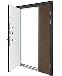 Вхідні двері Булат Термо House 1200мм Kale модель 703/191 венге темний / вулична білий атласний, фото 4
