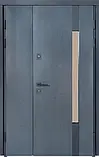 Вхідні двері Булат Термо House 1200мм Kale модель 705/431 темний антрацит / вулична білий атласний, фото 3