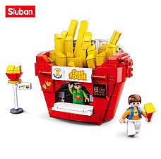 Конструктор Sluban Food Court M38-B0705B — Кафе Картопля-Фрі: Створіть свою затишну Закуску!, фото 3