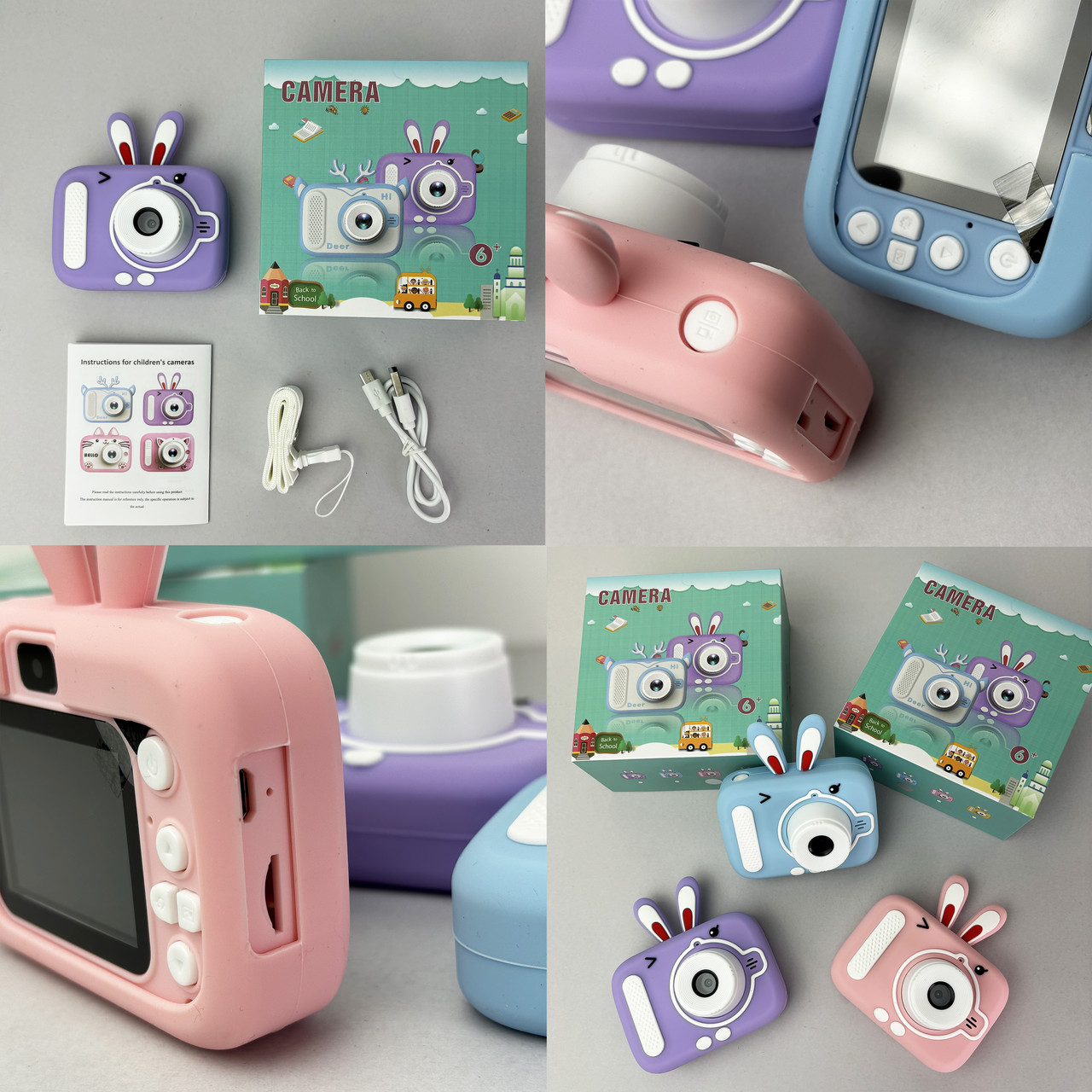 Дитячий фотоапарат X900 Rabbit (Блакитний), фото 1