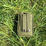 Тактична сумка - сумка для телефону, система MOLLE органайзер тактичний з кордури. Колір: хакі ZC-86, фото 6