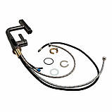 Кухонний змішувач Platinum A239 PVD чорний з індикатором, лійкою та 3 режимами, розсувний, фото 7