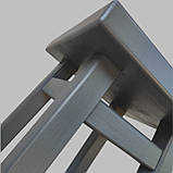 Стілець Мілан для балконів барів кав'ярень з дерева Вільха власне виробництво 63см сірий графіт, фото 3