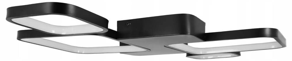 Світильник сучасний підвісний світлодіодний стельовий 3 кольори чорний накладний, люстра 128 Вт, фото 2