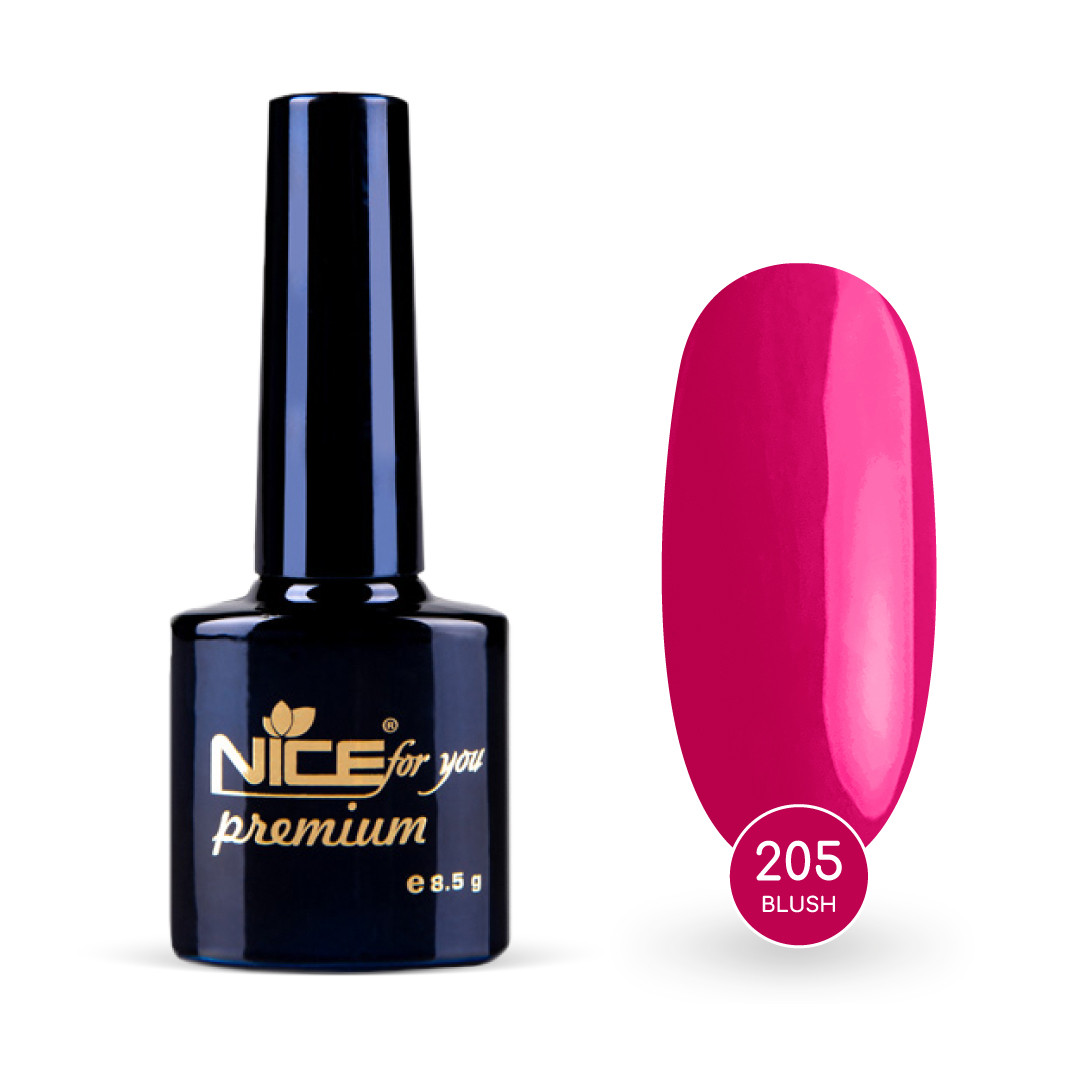 Гель-лак Nice for you Blush Premium №205 Малиновий 8.5 г