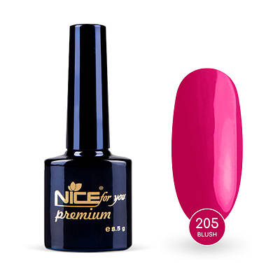 Гель-лак Nice for you Blush Premium №205 Малиновий 8.5 г