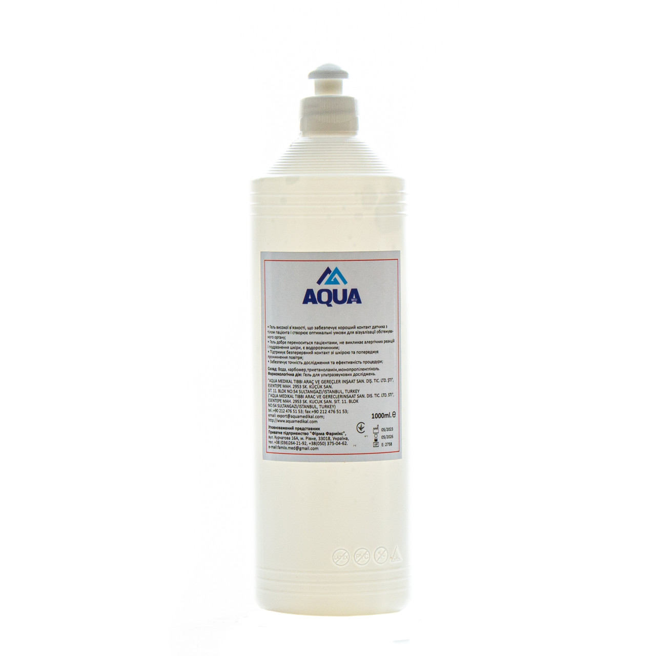 Гель для УЗД та лазерних процедур Aqua Medical 1000 мл