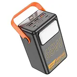 🖤Power Bank Hoco J110A 60000mAh 65W УМБ швидка зарядка PD, LED дисплей, ліхтар Чорний, фото 3