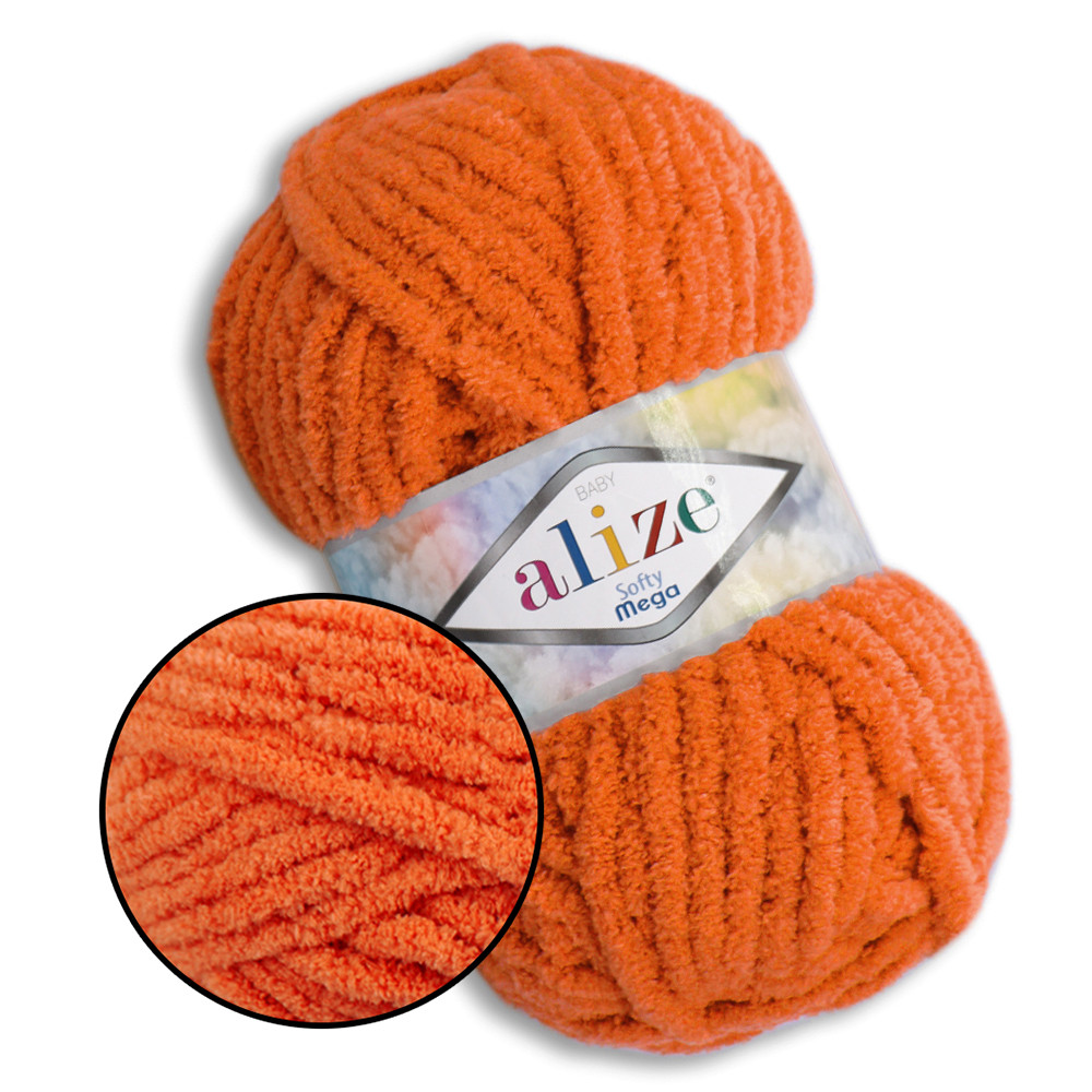 Alize Softy Mega, апельсин No6