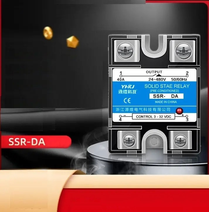 Твердотільне реле SSR-10DA однофазне 3-32VDC (20mA) / 24-480VAC (10A), YHKJ, фото 1