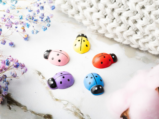 Дерев'яні заготовки для творчості. Сонечко. Колір мікс. 25х17мм, фото 1