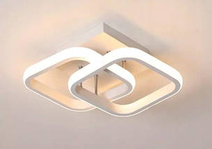 Світлодіодний стельовий світильник Plafon Modern Chandelier 28W білий квадрат, фото 3