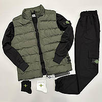 Набір Stone Island жилет світшот штани 2 пари шкарпетки чоловічий одяг спортивний BUV