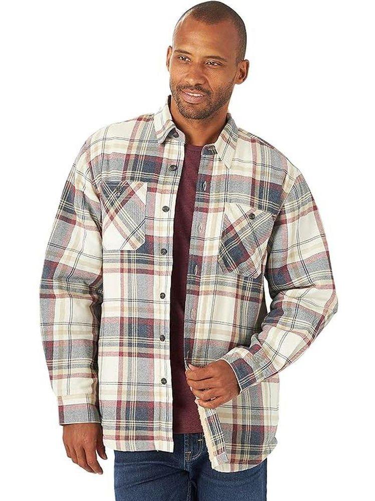 Куртка-сорочка Wrangler на підкладці - Light Beige Heather M (ZHCESAT)