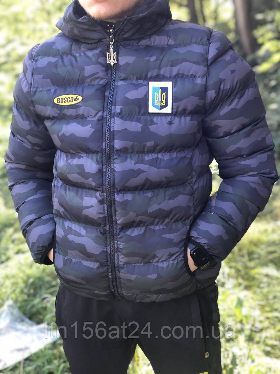 Куртка Пуховик Bosco Sport Україна. Колекція 2024/25 Камуфляж Хакі, фото 1