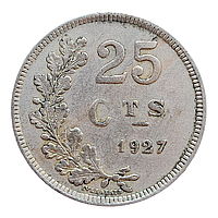 Люксембург 25 сантимів, 1927