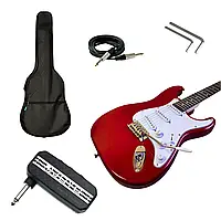 Набір електрогітара J8 ST HMG 101 RD + Міні-підсилювач для гри в навушниках Joyo JA-03 Lead + Чохол
