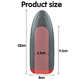 Мастурбатор чоловічий із вібрацією, Вібратор з обертанням, Оральний мастурбатор із ротацією, Стимулятор члена, Інті, фото 2