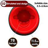 Мастурбатор чоловічий із вібрацією, Вібратор з обертанням, Оральний мастурбатор із ротацією, Стимулятор члена, Інті, фото 5