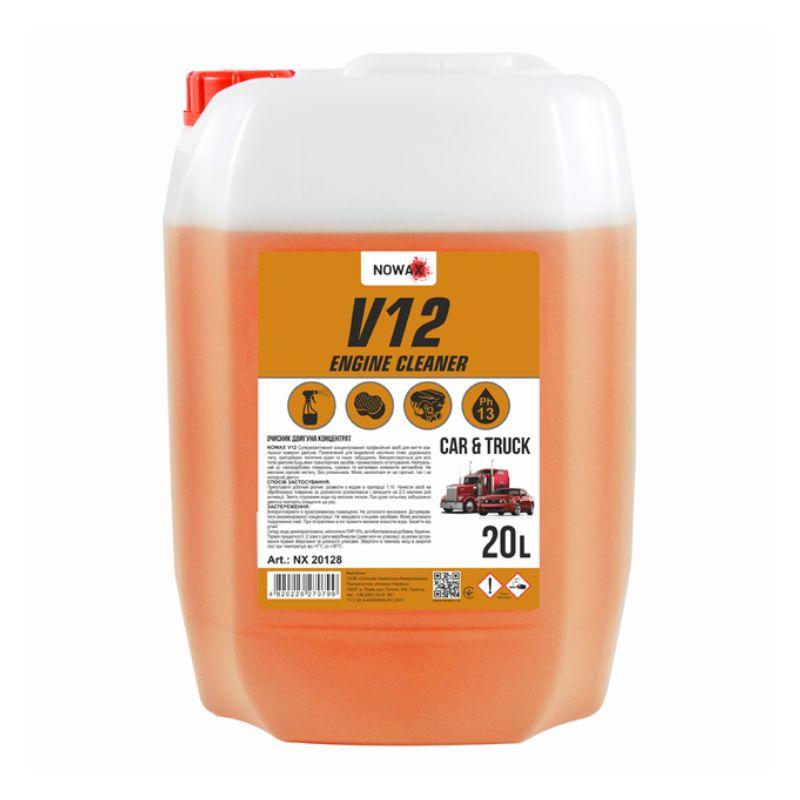 Очисник двигуна NOWAX V12 Engine Cleaner 20L концентрат 1:10 (NX20128)