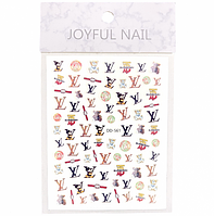 Наклейки для дизайна ногтей 3D стикеры Joyful Nail Бренды на клейкой основе № 561