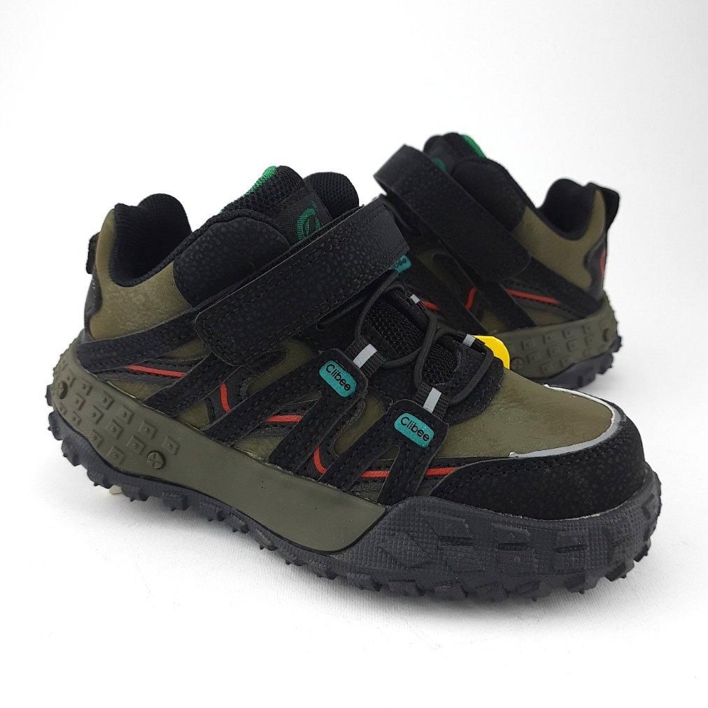 KB516 green Кросівки на липучці дитячі Клібе Хакі green Clibee