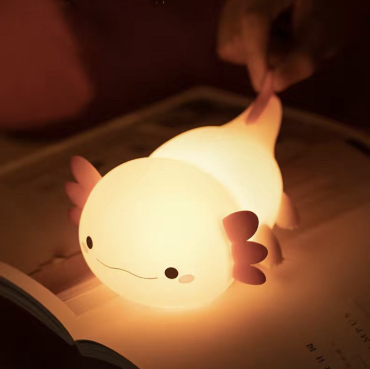 Світильник Акумуляторний Axolotl Нічник Бездротовий Силіконовий Аксолотль (01022)