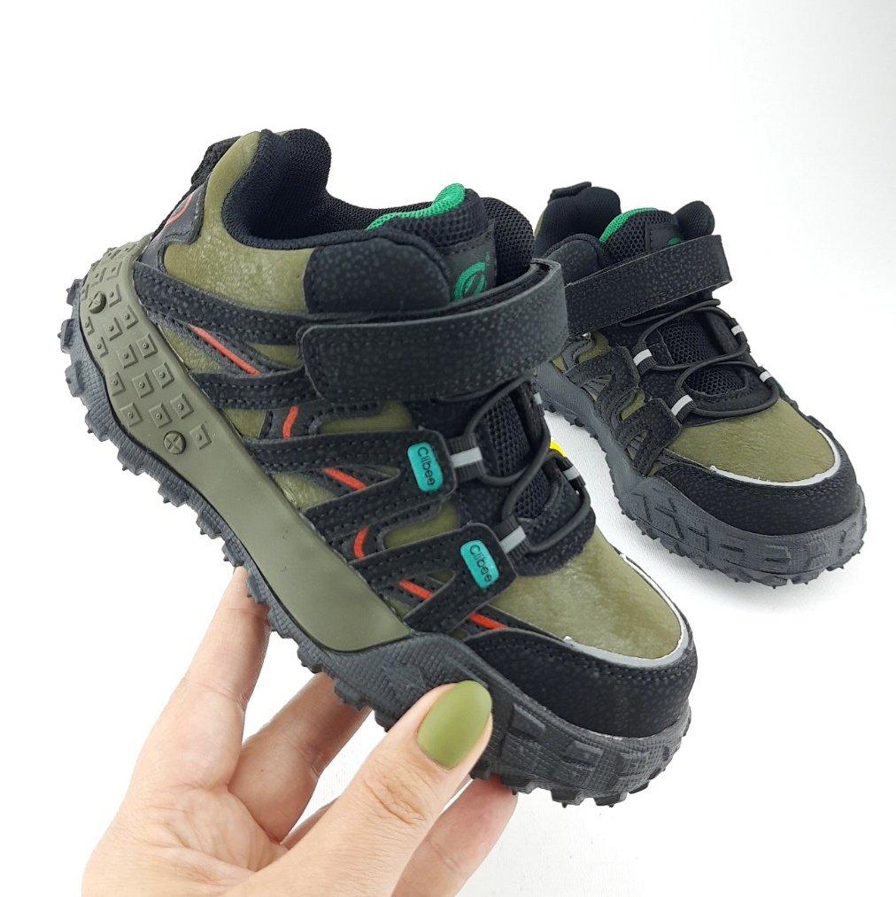 Кросівки на липучці дитячі Клібе Хакі green Clibee