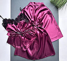 Атласний комплект трійка р 44