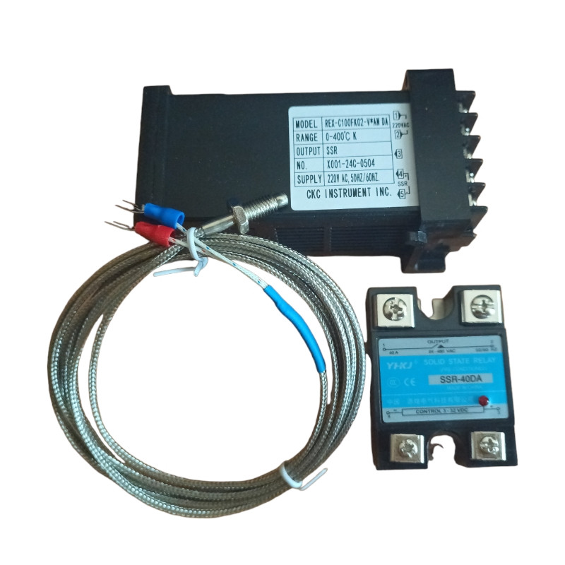 Терморегулятор REX-C100FK02-V*AN DA +SSR40DA+термопара 2 м, фото 1