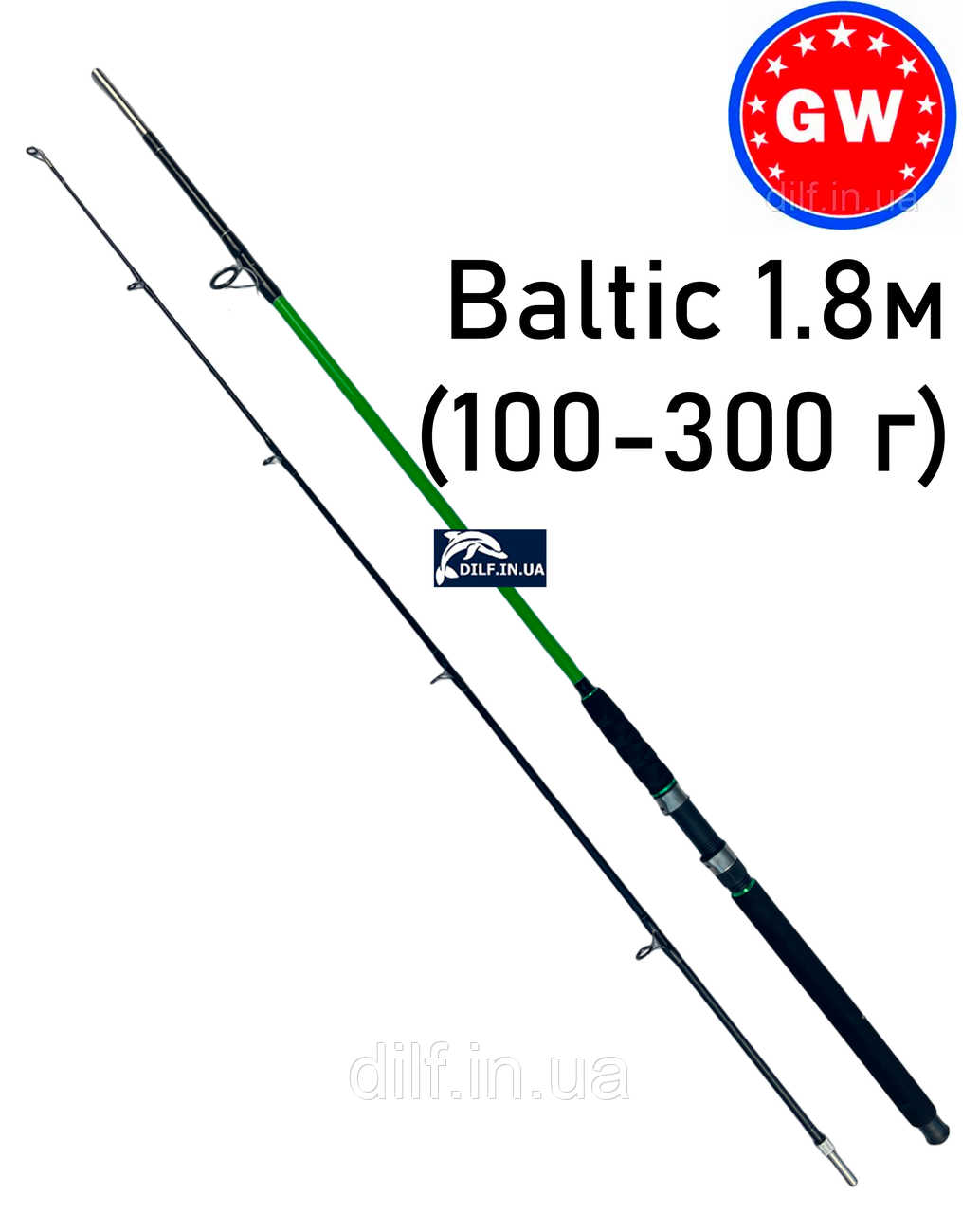 Спіннінг Guangwei Baltic 1.8м (100-300 г) зелений