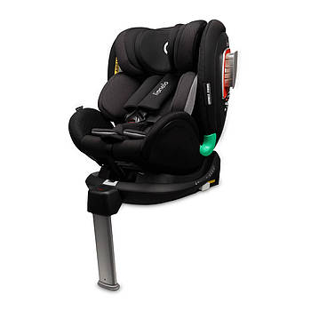 Автокрісло Lionelo Antoon Black Onyx i-Size (ISOFIX, група 0+/1, поворот 360°, опорна стійка) Чорне