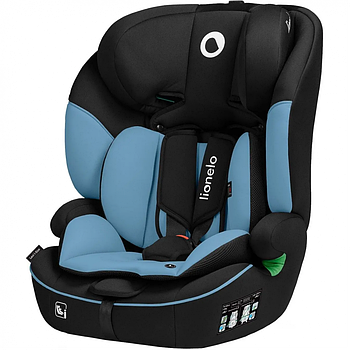 Автокрісло Lionelo Levi I-Size Blue Cobalt (група 1/2/3, 9-36 кг, регулювання підголівника) Чорно-синє