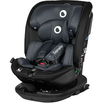 Автокрісло Lionelo Bastiaan RWF i-Size Grey Stone (Isofix, група 0+/1/2/3, поворот 360°) Сіре